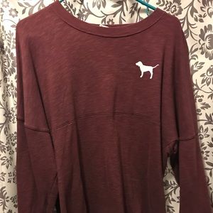 Victoria's Secret PINK Campus Sweater Maroon